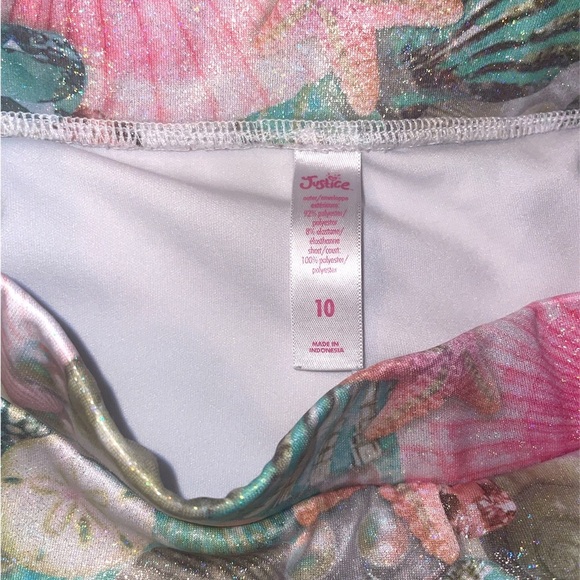 Justice SKORT Girls 10 Ocean mermaid print 🧜‍♀️ - Picture 2 of 4